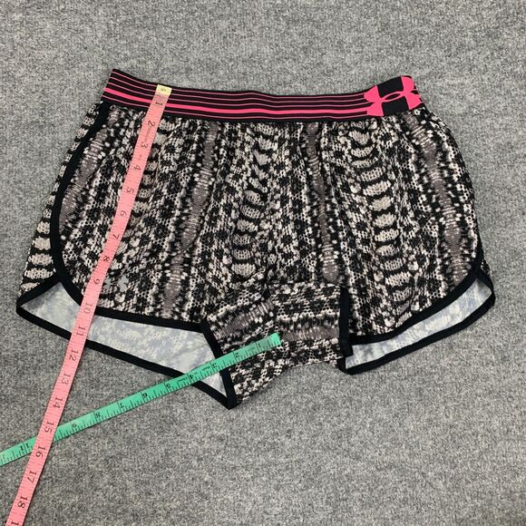 Under Armour Short Women S Small Pink Black Perfect Pace Running HeatGear Fitted - Picture 7 of 12